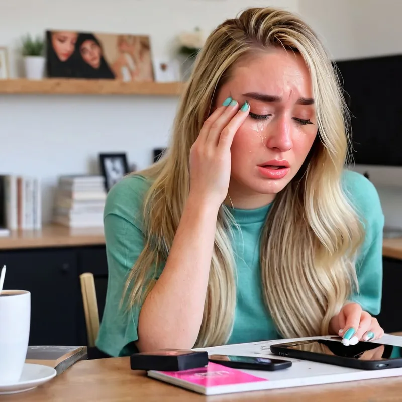 crying influencer